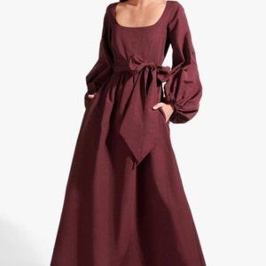 ISO Staud Oyster Dress Merlot XS 0 2